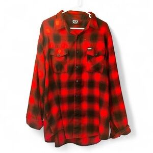 DIXXON Red and Black Checkered Men's flannel